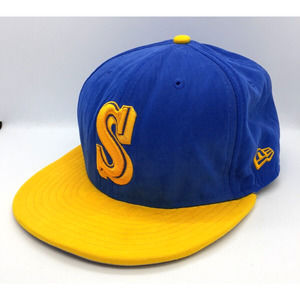 Vintage Logo New Era Cooperstown 59 Collection Seattle Mariners Hat Cap Snapback